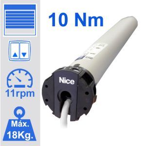 Motor para persiana con eje octogonal de 40 mm por interruptor
