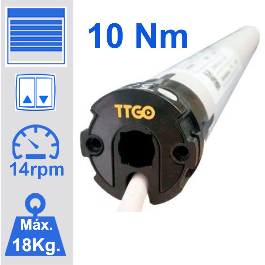 Motor para persiana con eje de 40 mm por interrutor