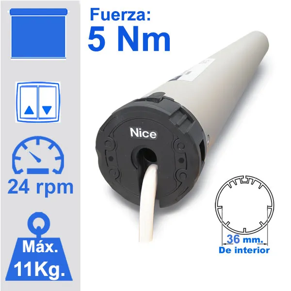 Motor Nice para cortina ES 524 para cortina estor por interruptor
