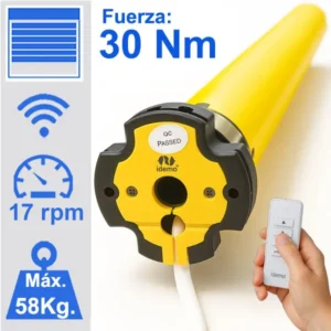 Motor para persiana marca Idemo referencia Blu 3017 para mando a distancia