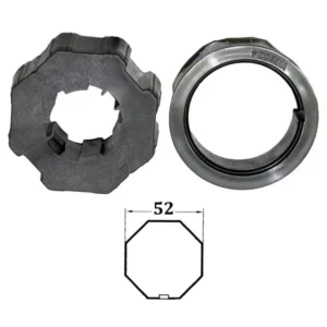 Acoples adaptador de motor para persiana con eje de 52 de Nice o Ttgo