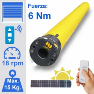 Motor para persiana con placa solar y barería marca Idemo 35
